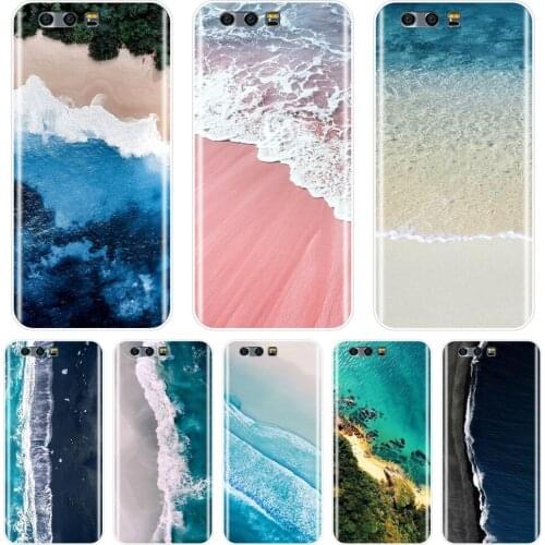 Soft Phone Case For Huawei Honor 7 8 9 10 Lite Blue Beach Silicone Back Cover For Huawei Honor 8X MAX 10 9 8 7 7S 7X 7A 7C Pro