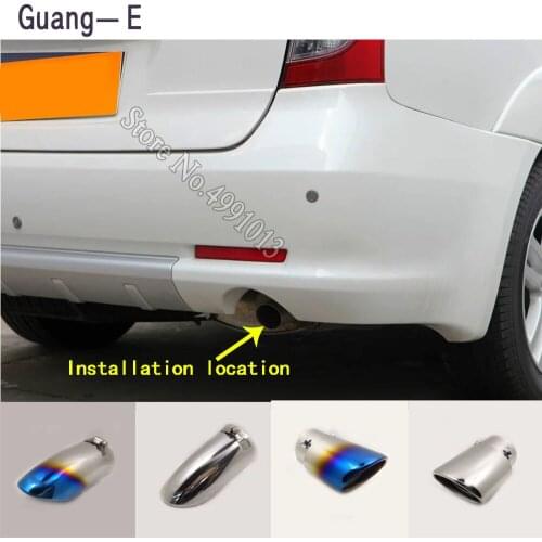 Car sticker cover muffler exterior back end pipe dedicate exhaust tip tail outlet ornament 1pcs For Mitsubishi Grandis 2004-2010