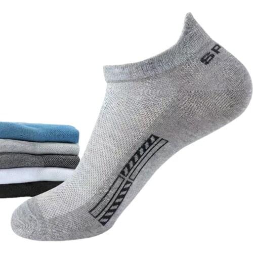 10pcs=5 Pairs Breathable Summer Men Socks Male Ankle Sock Men Meias Cotton Socks Non-Slip Sports Stockings for dropshipping