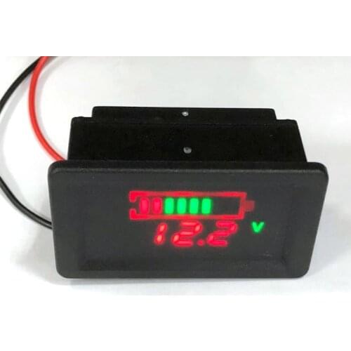OOTDTY Waterproof 12V Lead-Acid Battery Status Capacity LED Display Indicator Voltmeter