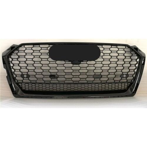 For RS5 Style Front Sport Hex Mesh Honeycomb Hood Grill Black for Audi A5/S5 B9 2017-2019 car accessories