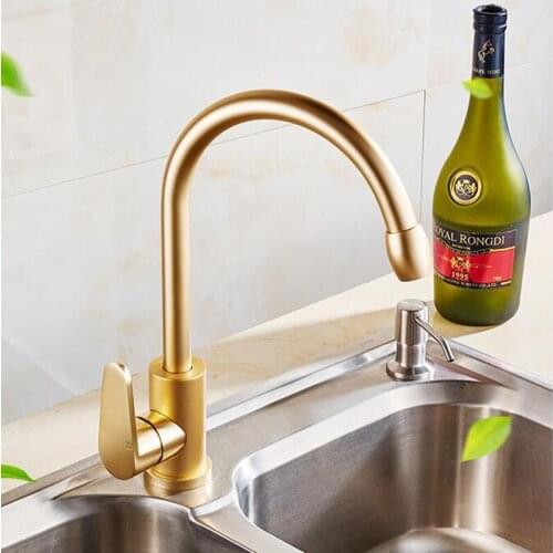 Kitchen Vidric Faucet Best quality Space aluminum a faucet and polished rose golden basin sink faucet hot cold water tap