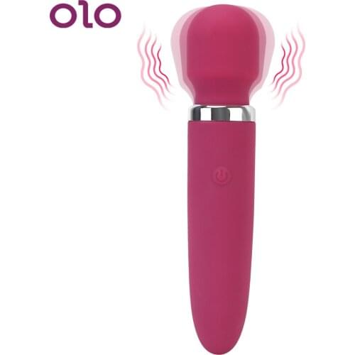 OLO Nipple Clitoris Stimulator 8 Modes Magic Wand Vibrators Erotic Female Masturbator USB Rechargeable Dildos Sex Toys For Women