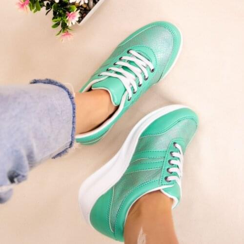 Tonar Tinos Green Skin Lace-Up Sports Women 'S Shoes Spring Summer New Season Cool Comfortable Style Fashionable Casual Street Fashion