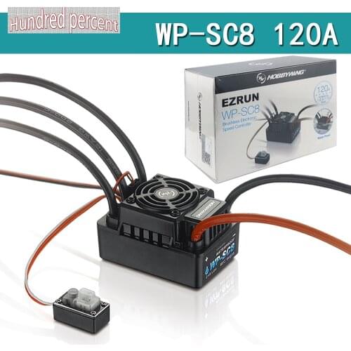 Hobbywing EZRUN WP SC8 120A box Waterproof Brushless ESC Speed Controller 2-4S Lipo Fit 3660 3674 Motor For 1/10 1/8 RC Car
