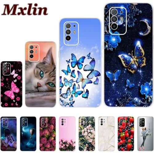 For OPPO F19 Pro Case Cover For OPPO F19 Pro Plus A94 4G 5G Blue Butterfly Bumper Soft Silicon Phone Cases For F19Pro 2021 Funda