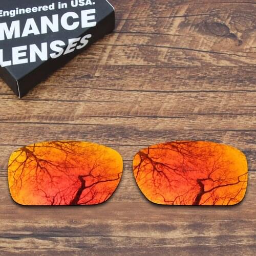 ToughAsNails Polarized Replacement Lenses for Oakley Turbine Sunglasses Fire Red Mirrored