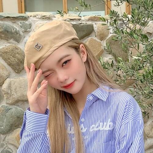 Autumn Beret For Women Cotton Metal Signs Fashion Hip Hop Lady Hats Outdoor Vacation Travel Sun Protection Hat New Tide Cool