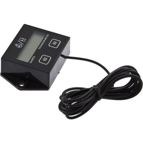 2017 Tachometer Hour Meter Motorcycle 2&4 Stroke Gasoline Engine Spark with LCD Display for Boat/Motocross/Bike 12V Car Hot New