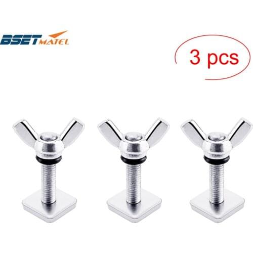3PCS Boat Surfboard Tail Fin Screw Surf Fin Nails Bolt Screws Longboard Sliding Fin Screws Single Fin Screw with Plate Surfing