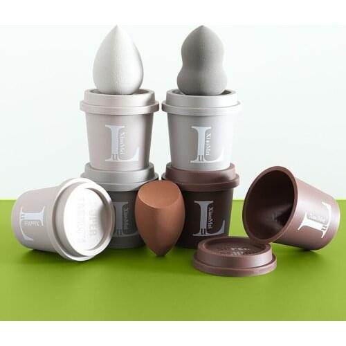 3PCS Makeup Puff One Set Cosmetic Sponge Profession Foundation Concealer Cream Belleza Packing In The Cups