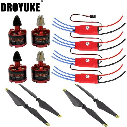4 Set 2212 920KV CW CCW Brushless Motor + 30A Simonk ESC w/ 5V 2A BEC + 2 pairs 9450 propeller for F450 F500 F550 Phantom3 Drone