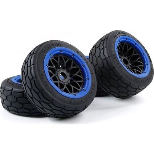 On-road Front and Rear Complete Tire 4pc for 1/5 Hpi Rovan Rofun Km Baja 5b Ss Rc Car Parts