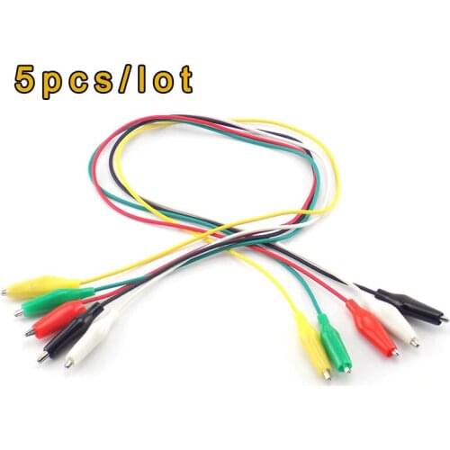 5pcs Alligator Clips Test Jumper Wire Alligator Double-ended Crocodile Clips Test Leads Roach Clip Electrical Supplies