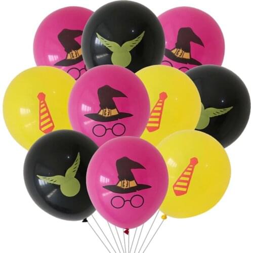 50/100pcs 12inch Harrys Magic Wizard School Balloon Pattern Latex Balloon Baby Boy Shower Birthday Party Decoration Air Globos