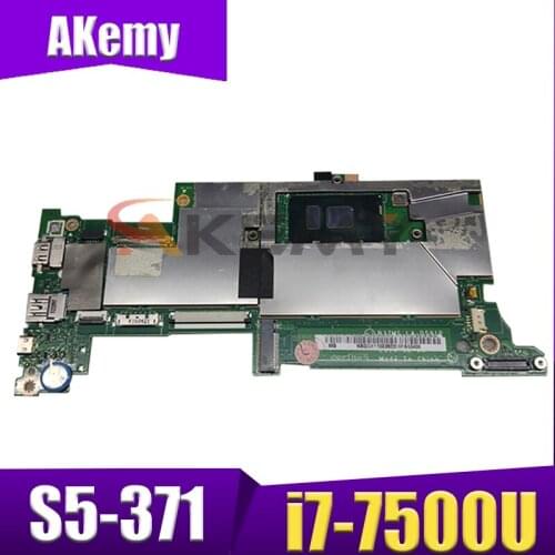 Akemy laptop Motherboard For ACER Aspire S5-371 i7-7500U Mainboard LA-D591P SR2ZV