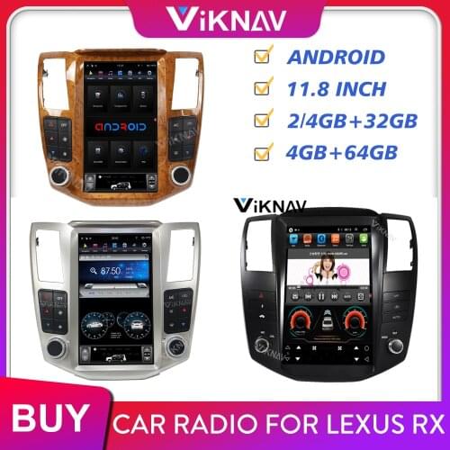 Android Car Radio for Lexus RX RX300 RX330 RX350 RX400H 2004-2008 Auto Stereo Receiver Multimedia Player GPS Tape Recorder