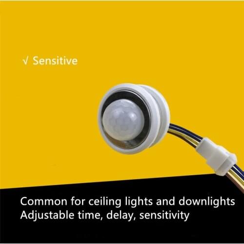 DC 12V 24V 6A Automatic Adjustable PIR Motion Sensor Switch IR Infrared Detector Light Switch Module for LED Strip Light Lamp
