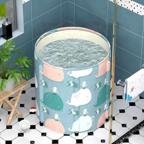 Baby Bathtub Baby Swimming Bucket Household Foldable Swimming Pool Full Body Thickened Indoor Bath Childrens Bathtub