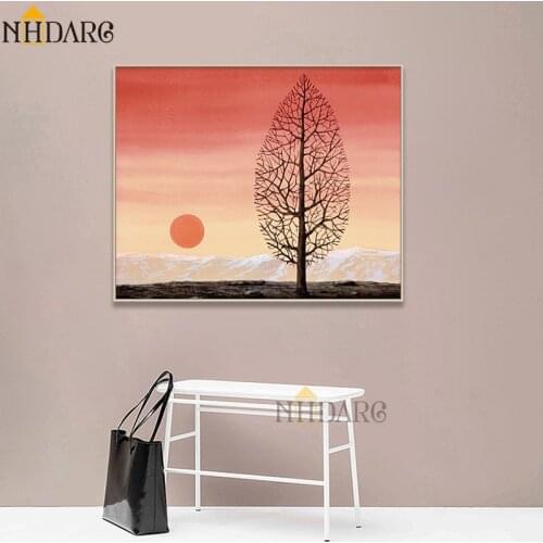 La recherche de l'absolu Scenery by Artist Magritte Canvas Painting Posters and Prints Art Wall Picture for Home Decoration
