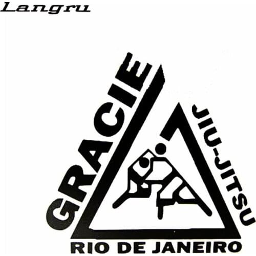 Langru Personalized Creative Jiu Jitsu Gracie Rio De Janeiro Vinyl Funny Window Stickers Car Accessories Jdm
