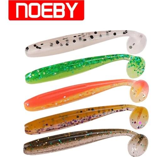 2Bags NOEBY Soft Bait 5cm/0.7g 7.5cm/2.2g 9cm/4.5g T-Tail Fishing Lures Silicone Swim Bait Fishing Wobblers Leurre Peche Iscas
