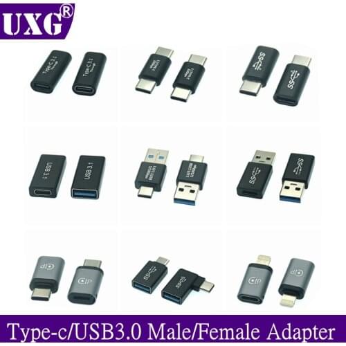 10Gbps 5Gbps Type C to USB 3.0 Adapter OTG USB C to Type C Male Female Converter Charging Date Adapter