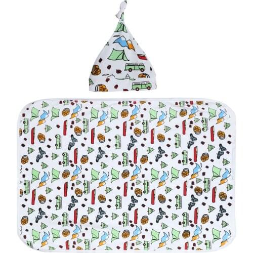 New Newborn Baby Bed Sheet Bedding Set 55x75cm for Newborn Crib Sheets Cot Linen 100% Cotton Printing Baby Blanket