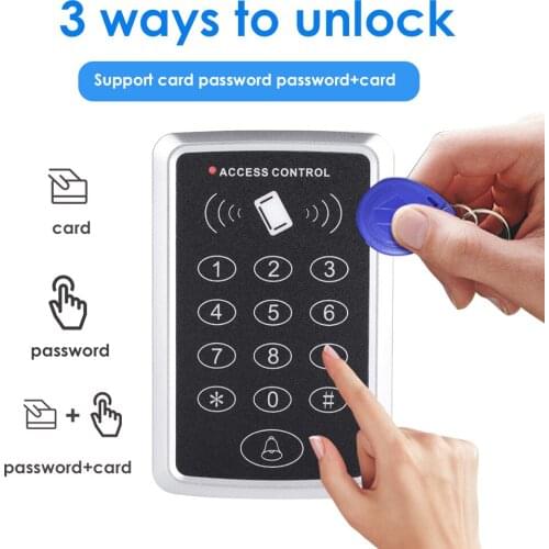 125KHz RFID Access Control Keypad Machine Outdoor Rainproof For System Access Lock Control EM Reader Door Card Cover