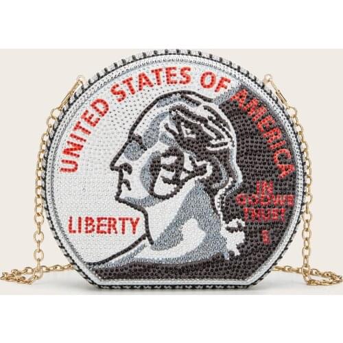 Luxury Handbag Diamond Evening Bag Dollar Coin Clutch WomenS Wedding Zero Wallet Purse Party Wedding Porm