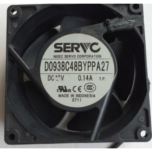 SERVO D0938C48BYPPA27 DC 48V 0.14A 90X90X38mm Server Cooling Fan
