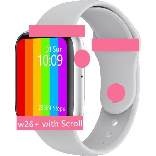 W26+ Smart Watch Blutooth Call Full Touch Screen 44mm Men Women Smartwatch for IOS Android PK W26 W46 T500