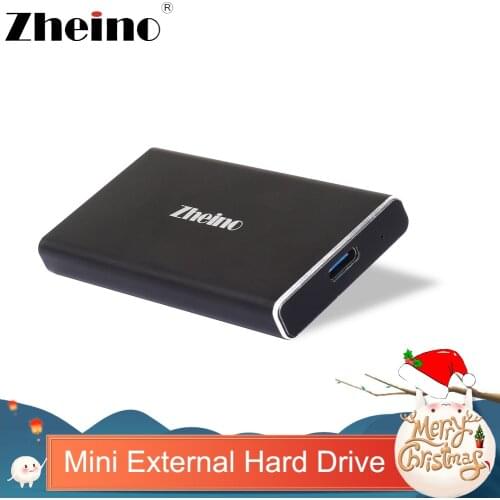Zheino Portable SSD USB 3.0 128GB 256GB 512GB USB 3.1 type C External Solid State Hard Drive with 2 cables