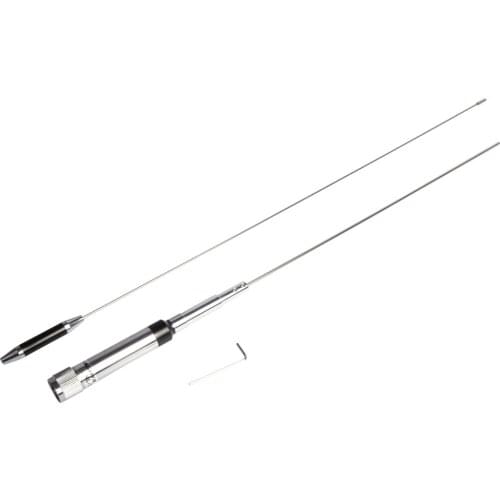 1PC Silver NL-770R Mobile Radio Antenna Zastone Aerial UHF-M Interface Dual Band VHF/UHF for Car Radio Station Walkie Talkie