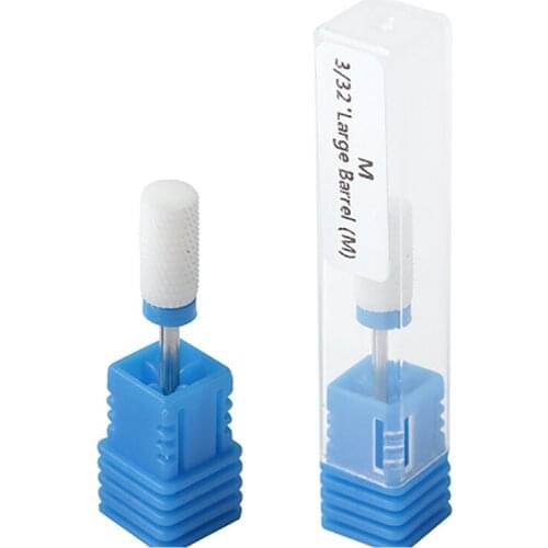 1pcs Nail Drill Bits Milling Cutter 3/32"Ceramic Drill Burr Flame Rotate Bit Remove Nail Polish Gel Pedicure Tool Dill Bits