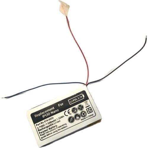 5PCS High Quality 330mAh Replacement Battery For ipod Nano1 1st Gen Generation MP3 Li-Polymer Rechargeable 616-0223 Battery