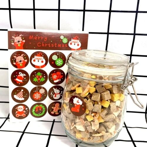 160 Pcs/lot Christmas Santa Claus Series Decorative Round paper Stickers DIY Album Sealing Label Envelope Gift Favor Box Bags