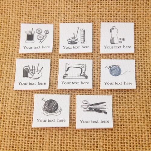 96 custom labels, custom clothing labels, name labels, ironing labels, Handmade clothing (TB296)