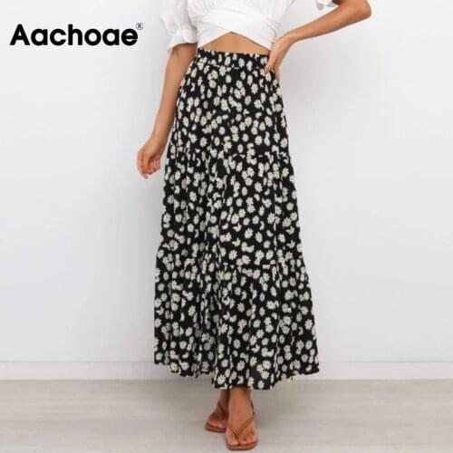 Женские юбки макси Aachoae China At AliExpress