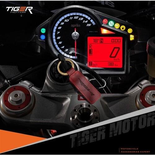 For Aprilia RSV4 Motorbike Key Motorcycle Keychain Cowhide Key Ring