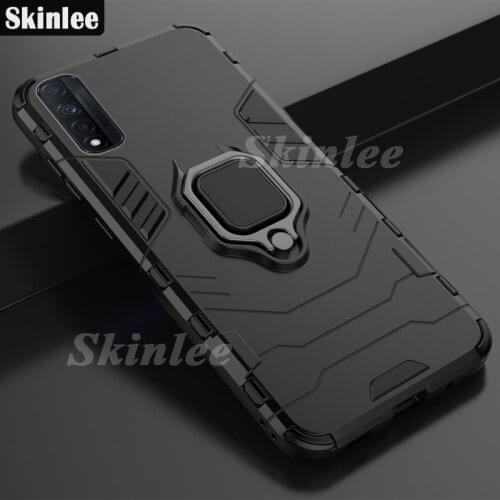 Skinlee For Realme Narzo 30 5G Case Shockproof Armor Case Holder Finger Ring Magnetism For Realme 7 4G Armor Cover