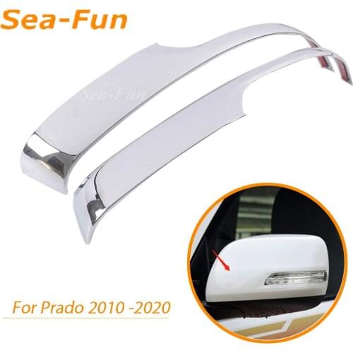 For Toyota Land Cruiser Prado 150 2010-2016 2017 2018 2019 2020 Car Rearview Mirrors Cover Trim Strip Sticker Chrome Accessories