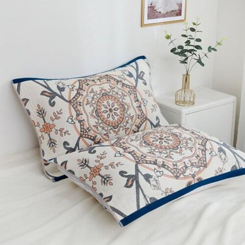 Thicken Cotton Gauze Pillow Towel Bedroom Couple Soft Comfortable Home Furnishing Pillowcase Ventilated Household Pillow Cover
