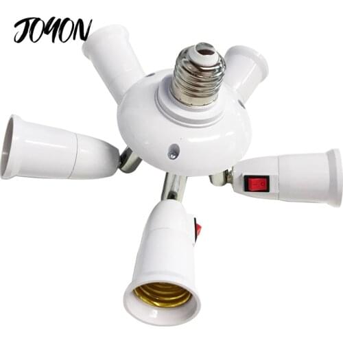 E27 Lamp Bulb Holder Splitter 3/4/5 Heads Lamp Base Adjustable LED Light Bulb Holder Adapter Converter Socket High Quality