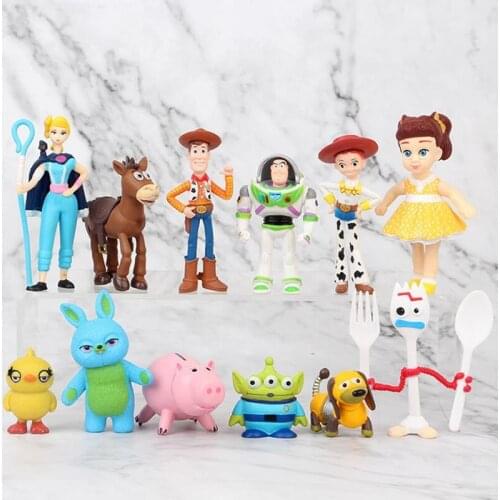 Toy Storys 4 Cartoon Figure Toy 2019 Woody Buzz Lightyear Jessie forky Doll action figure Children Gift