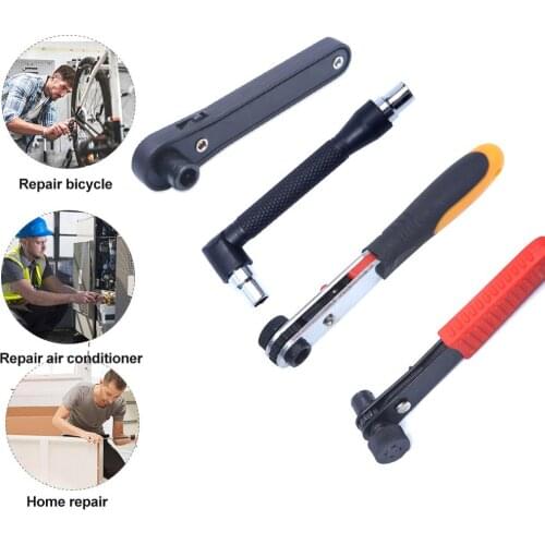 Ratchet Wrench 1/4 Head Screwdriver Pole Socket Torque Double End Spanner Car Repair Tool Accessory Hand Tools