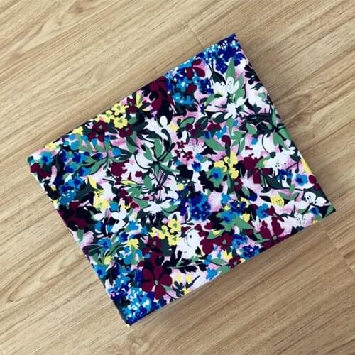 HLQON 100% cotton sateen stretch Colorful style fabric for DIY sewing women clothing wedding dress upholstery tissue