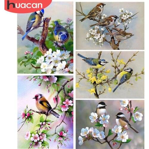 HUACAN 5d Diamond Painting Animal Bird Diamond Embroidery Full Drill Square Picture Of Rhinestones Home Decoration