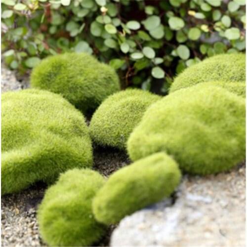 1pcs Fake Moss Stones Artificial Foam Green Plants Garden Lawn Decor DIY Miniature Landscape Ornaments