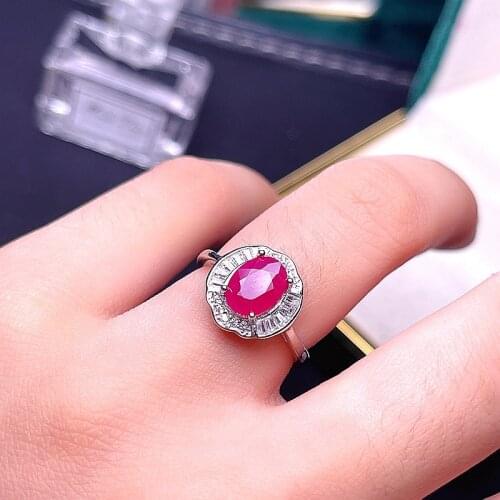 Natural ruby ring, 925 silver exquisite style, best selling quality, classic style